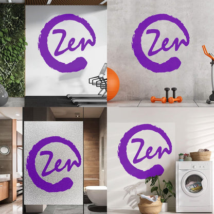 Fine Carving Stickers Meditation Circle Enso Zen Balance Calligraphy Asian Do Not Damage The Wall Surface