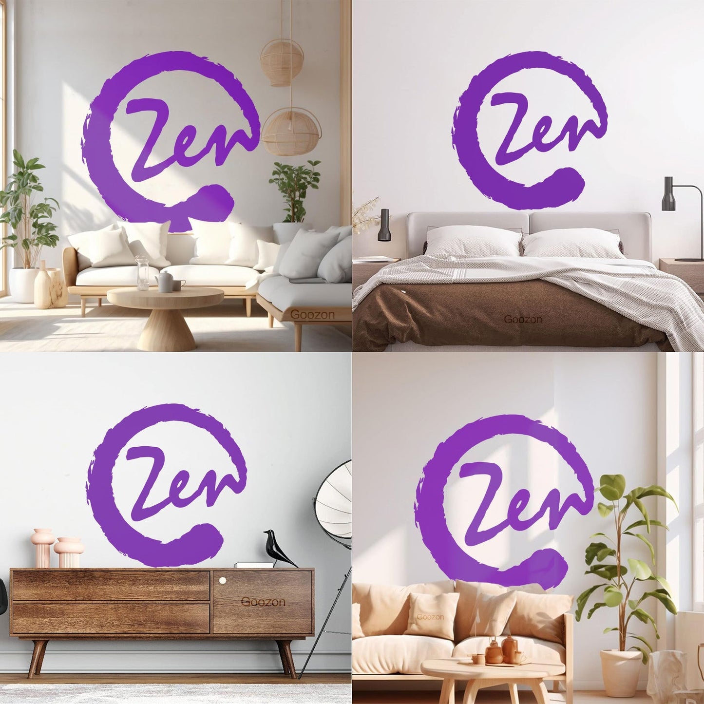 Fine Carving Stickers Meditation Circle Enso Zen Balance Calligraphy Asian Do Not Damage The Wall Surface