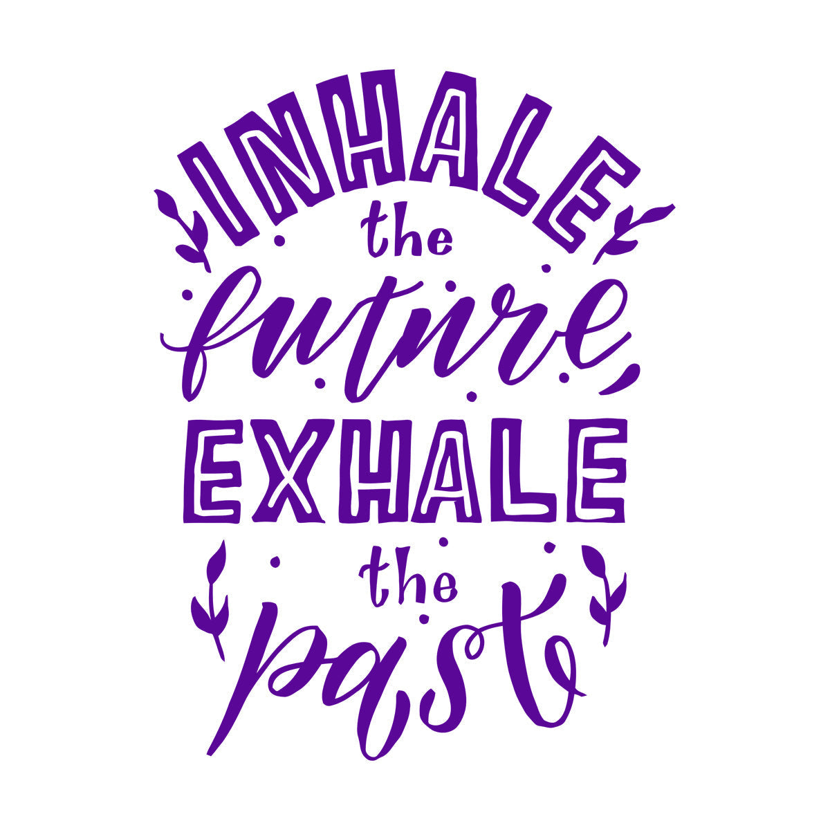 Lettering Decals Meditation Relax Inhale Exhale Words Quote Multiple Size Options