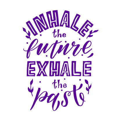 Lettering Decals Meditation Relax Inhale Exhale Words Quote Multiple Size Options