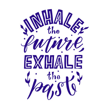 Lettering Decals Meditation Relax Inhale Exhale Words Quote Multiple Size Options
