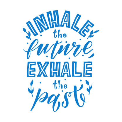 Lettering Decals Meditation Relax Inhale Exhale Words Quote Multiple Size Options