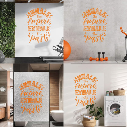 Lettering Decals Meditation Relax Inhale Exhale Words Quote Multiple Size Options