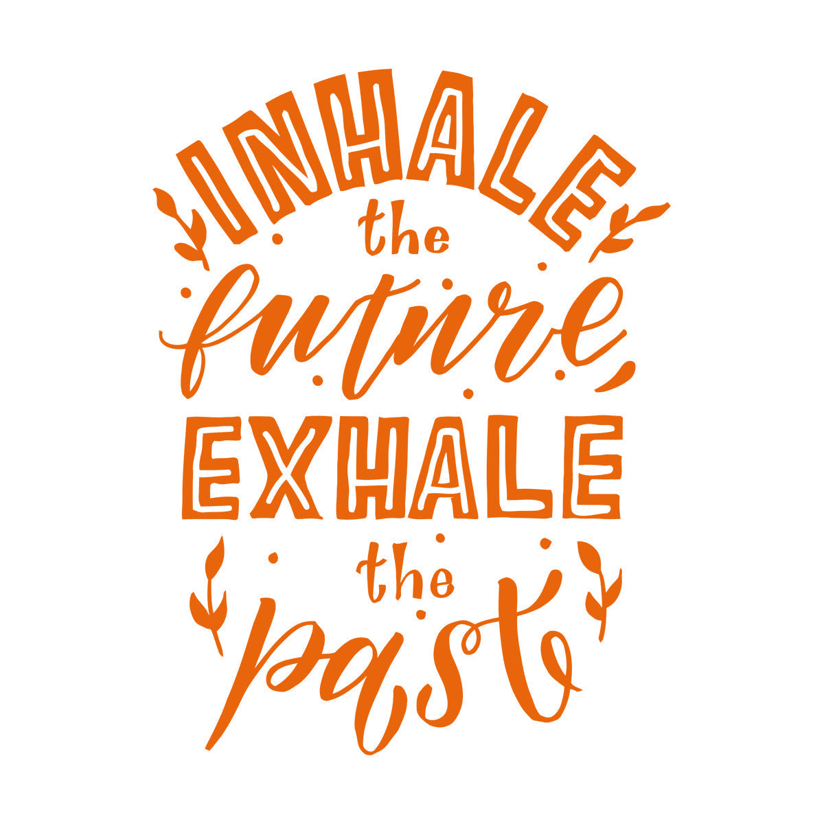 Lettering Decals Meditation Relax Inhale Exhale Words Quote Multiple Size Options
