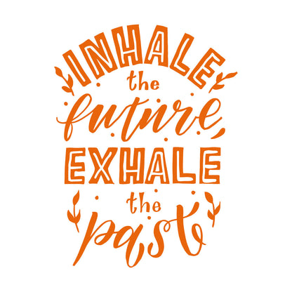 Lettering Decals Meditation Relax Inhale Exhale Words Quote Multiple Size Options