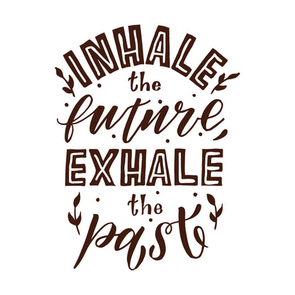 Lettering Decals Meditation Relax Inhale Exhale Words Quote Multiple Size Options