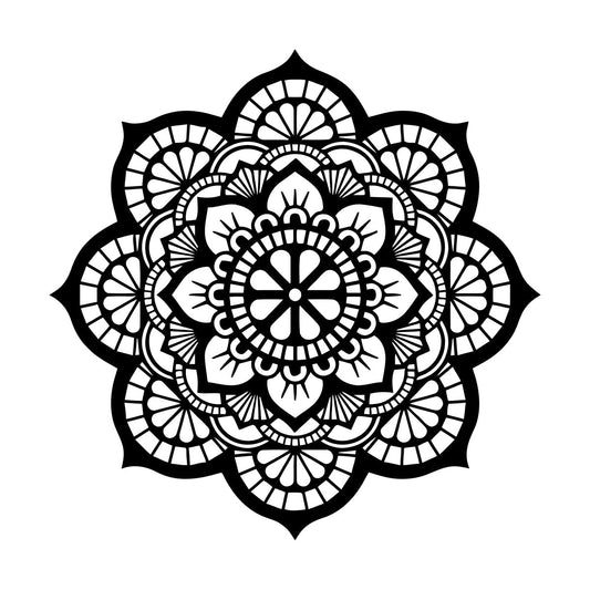 Wall Decals Paster Paper Meditation Circle Ornament Pattern Beautiful Mandala Personalized Customization