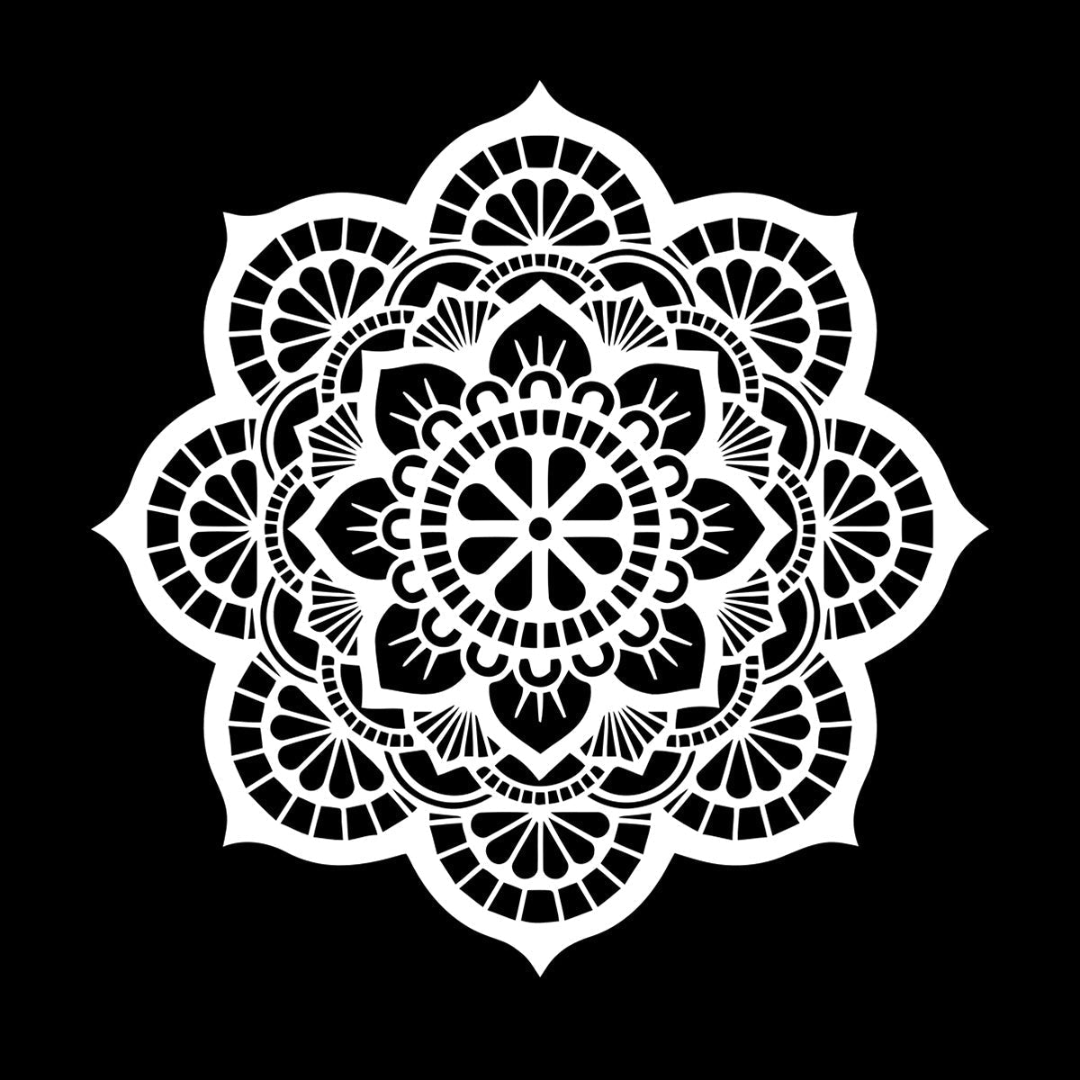 Wall Decals Paster Paper Meditation Circle Ornament Pattern Beautiful Mandala Personalized Customization