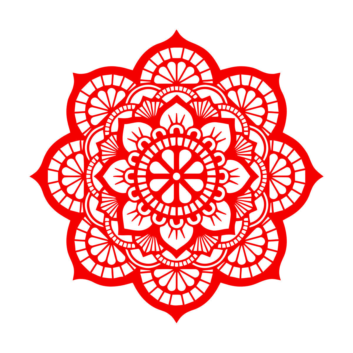 Wall Decals Paster Paper Meditation Circle Ornament Pattern Beautiful Mandala Personalized Customization