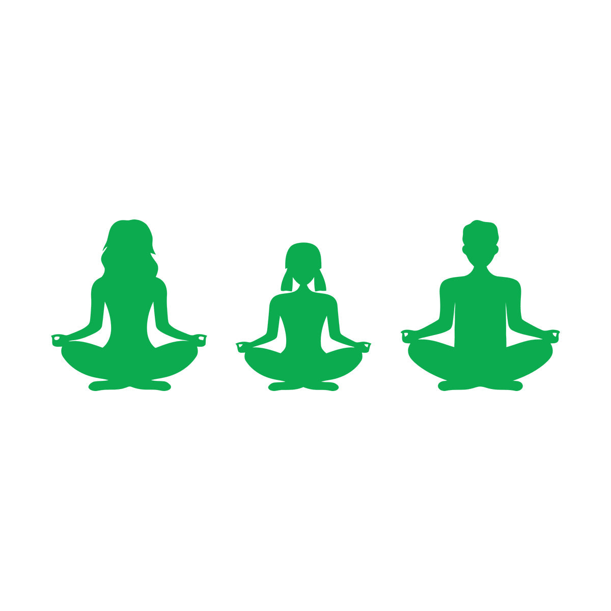 Wall Stickers Mother Daughter Father Pose Mind Relax Meditation Room Glass Stickers