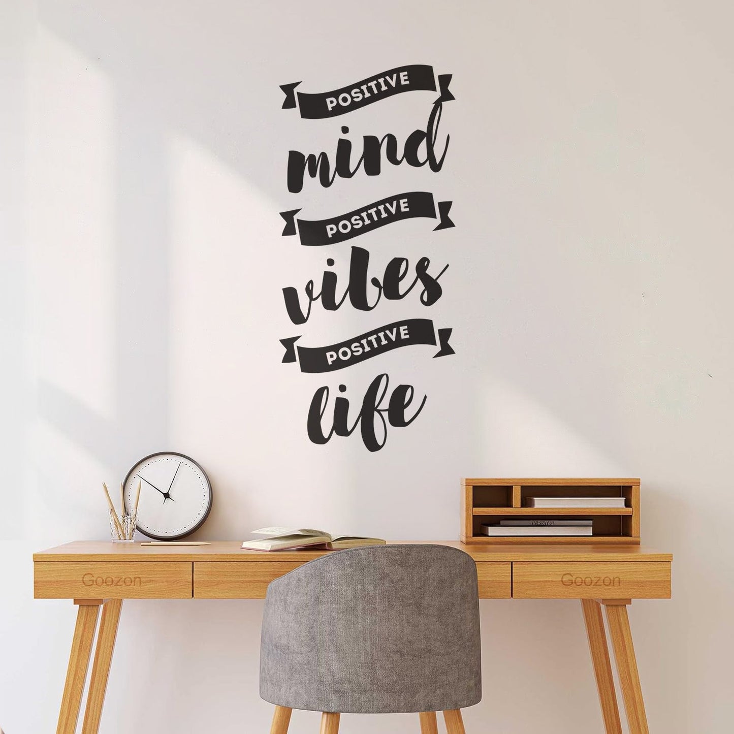 Mural And Wall Vinyl Decal Positive Vibes Quote Meditation Home Multi Color Selection