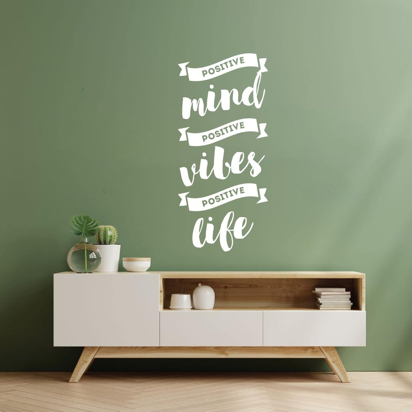Mural And Wall Vinyl Decal Positive Vibes Quote Meditation Home Multi Color Selection