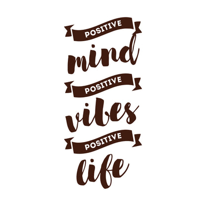 Mural And Wall Vinyl Decal Positive Vibes Quote Meditation Home Multi Color Selection