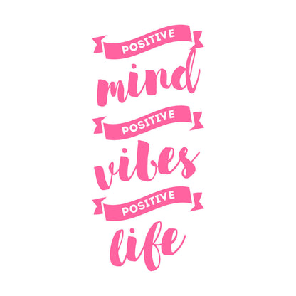 Mural And Wall Vinyl Decal Positive Vibes Quote Meditation Home Multi Color Selection