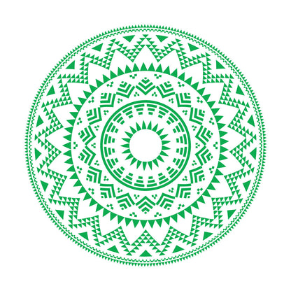 Lettering Stickers Round Ethnic Style Geometric Pattern Mandala Ornament Wall Beautification