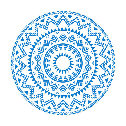 Lettering Stickers Round Ethnic Style Geometric Pattern Mandala Ornament Wall Beautification
