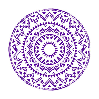 Lettering Stickers Round Ethnic Style Geometric Pattern Mandala Ornament Wall Beautification