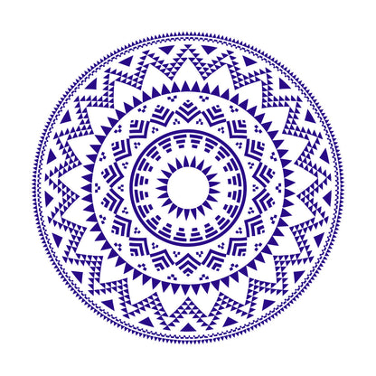 Lettering Stickers Round Ethnic Style Geometric Pattern Mandala Ornament Wall Beautification
