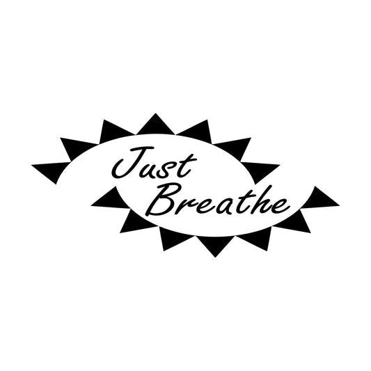 Wall Decals Paster Paper Motivation Quote Words Inspiring Just Breathe Letters Can Modify And Add Information