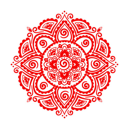 Symbol Mandala Buddhism Hinduism Religion Lotus Fine Carving Stickers Removable Without Leaving Glue