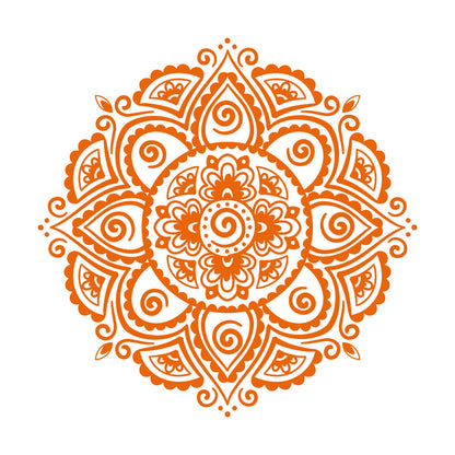 Symbol Mandala Buddhism Hinduism Religion Lotus Fine Carving Stickers Removable Without Leaving Glue