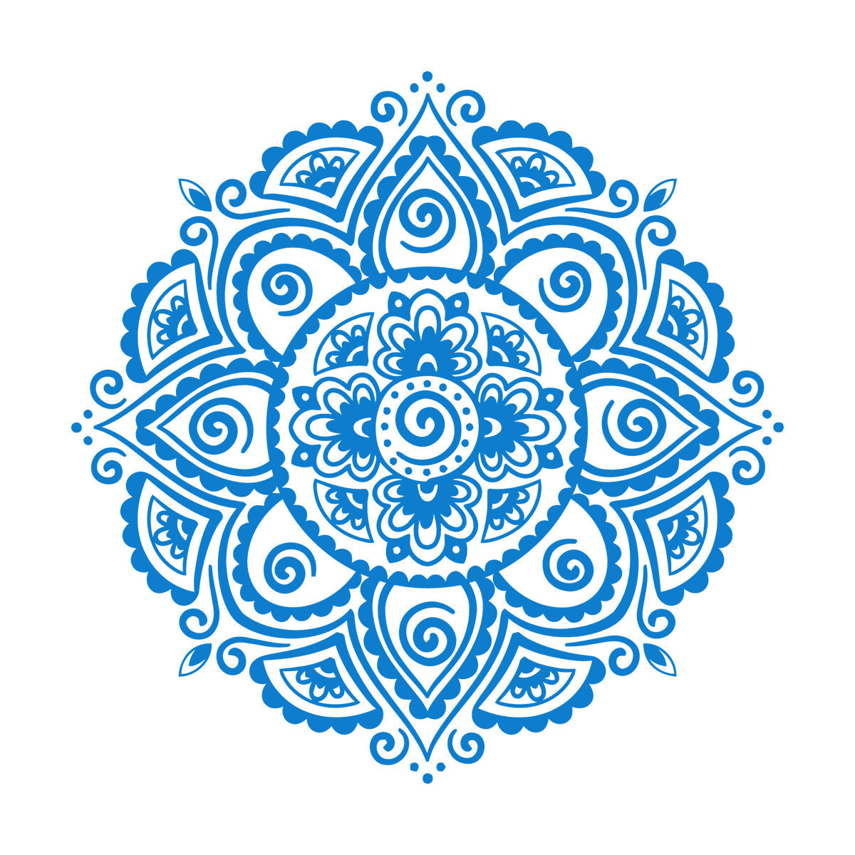 Symbol Mandala Buddhism Hinduism Religion Lotus Fine Carving Stickers Removable Without Leaving Glue