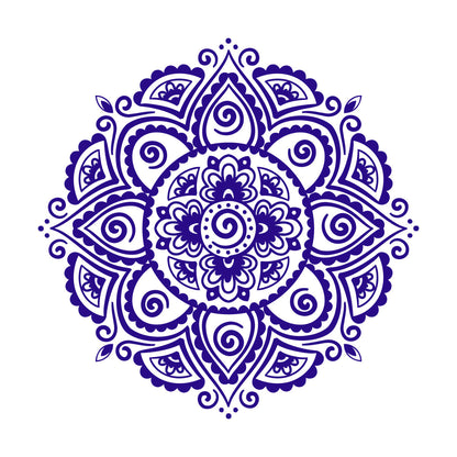 Symbol Mandala Buddhism Hinduism Religion Lotus Fine Carving Stickers Removable Without Leaving Glue