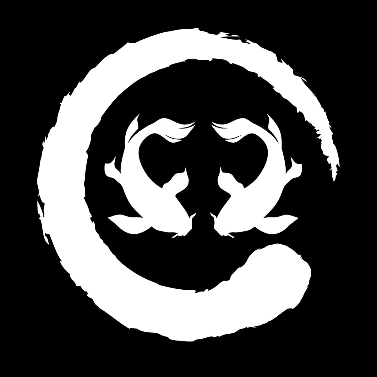 Two Koi Fish Asian Style Circle Enso Zen Symbol Vinyl Wall Decals Can Modify And Add Information