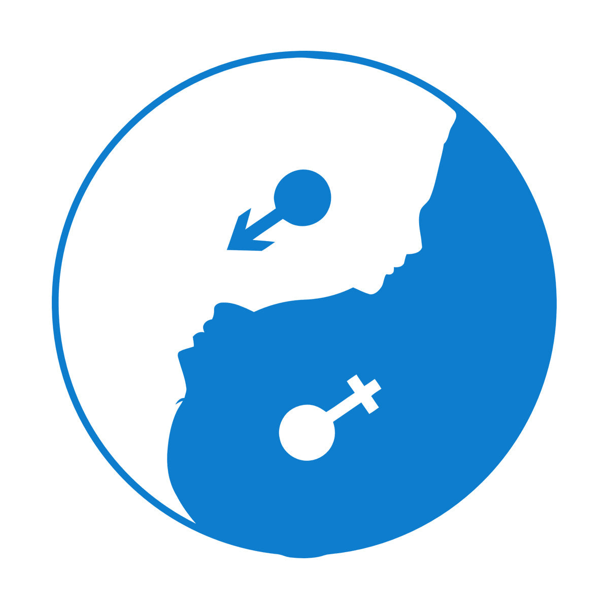 Yin Yan Buddhism Woman Man Face Symbol Wall Stickers Store Decoration