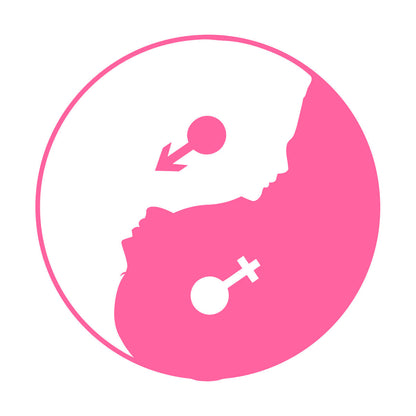 Yin Yan Buddhism Woman Man Face Symbol Wall Stickers Store Decoration