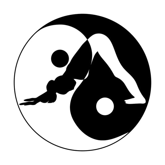 Lettering Stickers Yin Yang Meditation Yoga Pose Zen Equipped With Transfer Film Kit