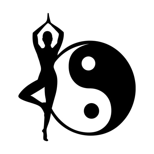 Yin Yang Symbol Yoga Zen Meditation Fine Carving Decals Window Decals