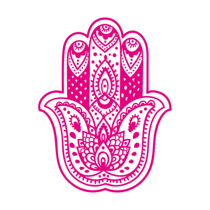 Mural And Wall Vinyl Decal Hamsa Hand Hindiuism Om Talisman Menhdi Do Not Damage The Wall Surface