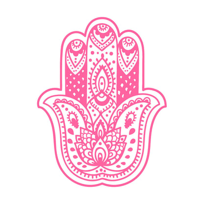 Mural And Wall Vinyl Decal Hamsa Hand Hindiuism Om Talisman Menhdi Do Not Damage The Wall Surface