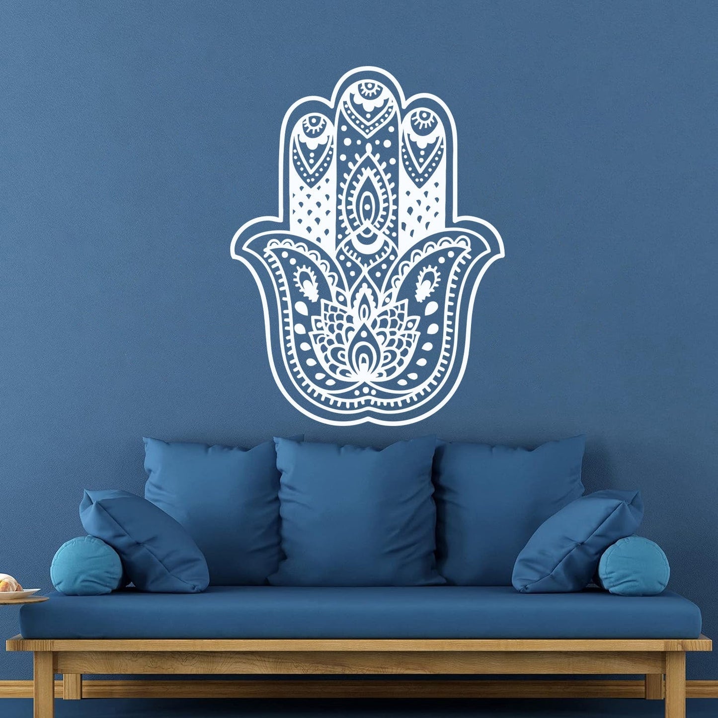 Mural And Wall Vinyl Decal Hamsa Hand Hindiuism Om Talisman Menhdi Do Not Damage The Wall Surface