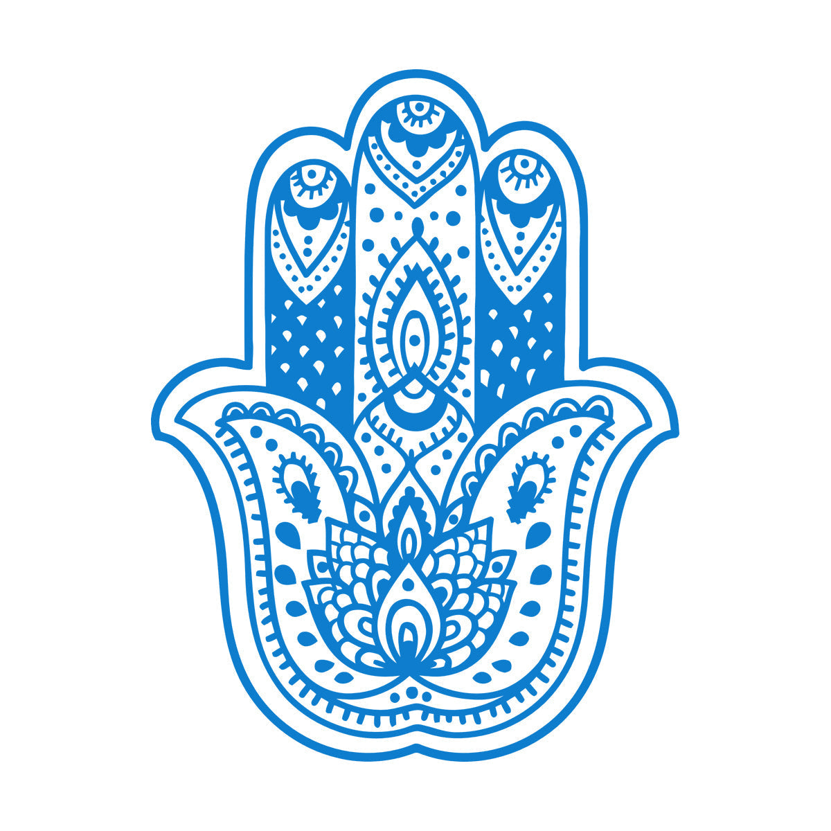 Mural And Wall Vinyl Decal Hamsa Hand Hindiuism Om Talisman Menhdi Do Not Damage The Wall Surface