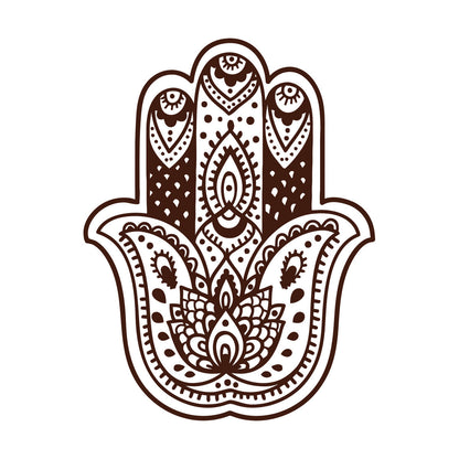 Mural And Wall Vinyl Decal Hamsa Hand Hindiuism Om Talisman Menhdi Do Not Damage The Wall Surface