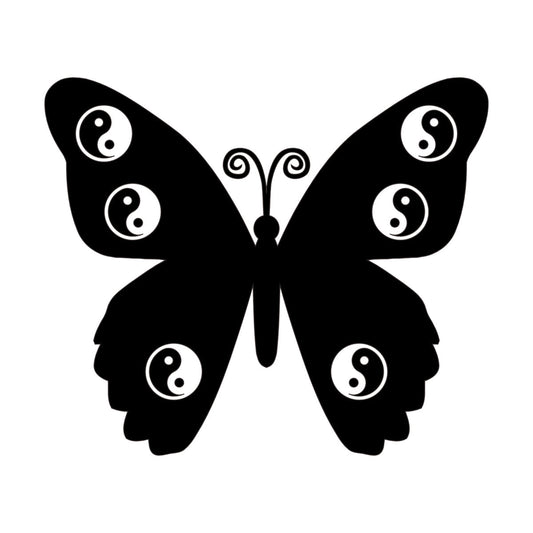 Zen Butterfly Yin Yang Yoga Meditation Room Wall Stickers Paster Paper Multi Color Selection