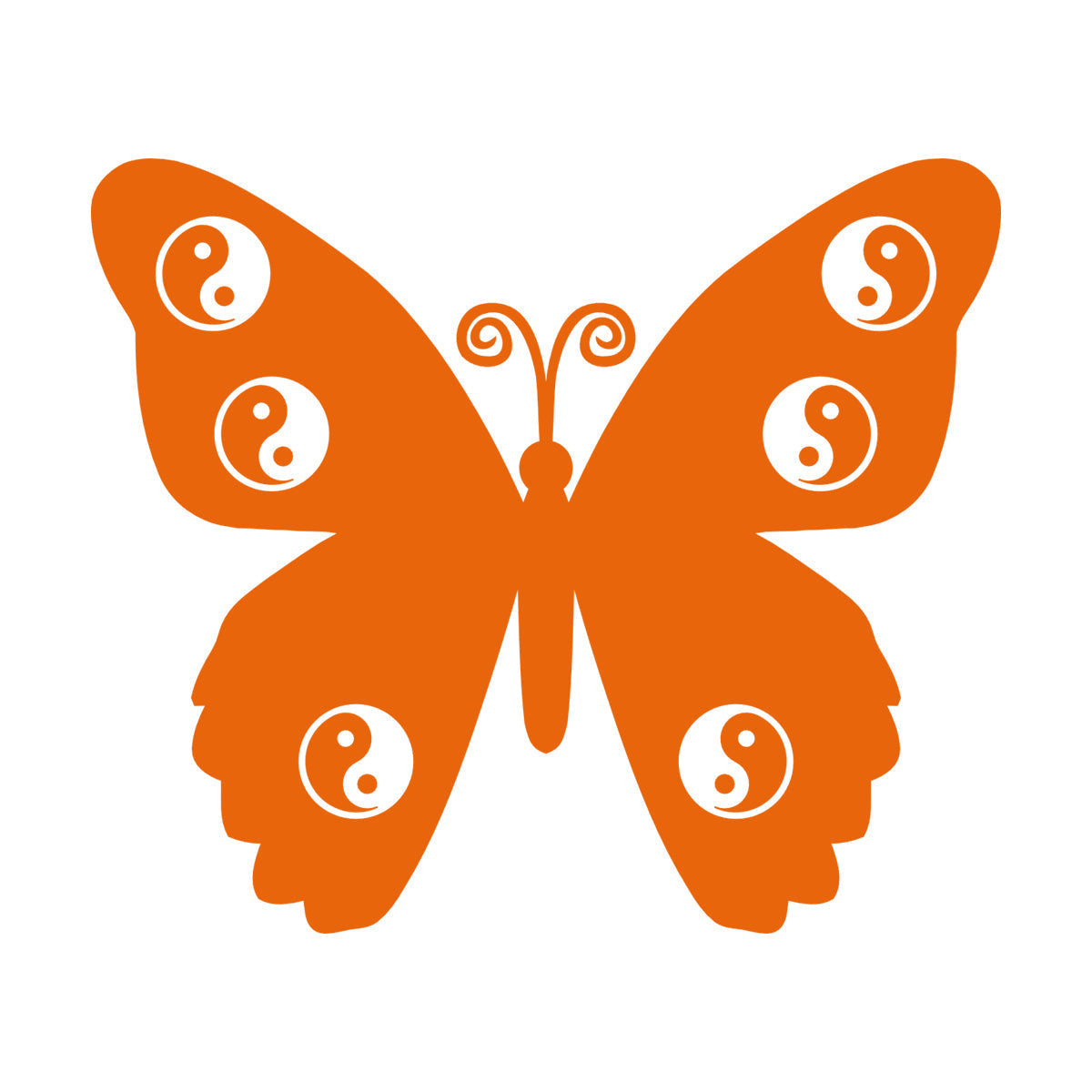 Zen Butterfly Yin Yang Yoga Meditation Room Wall Stickers Paster Paper Multi Color Selection