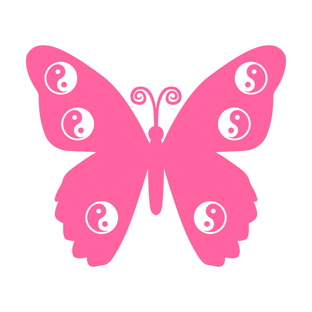 Zen Butterfly Yin Yang Yoga Meditation Room Wall Stickers Paster Paper Multi Color Selection