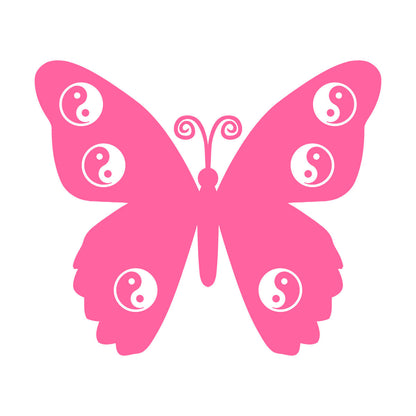 Zen Butterfly Yin Yang Yoga Meditation Room Wall Stickers Paster Paper Multi Color Selection