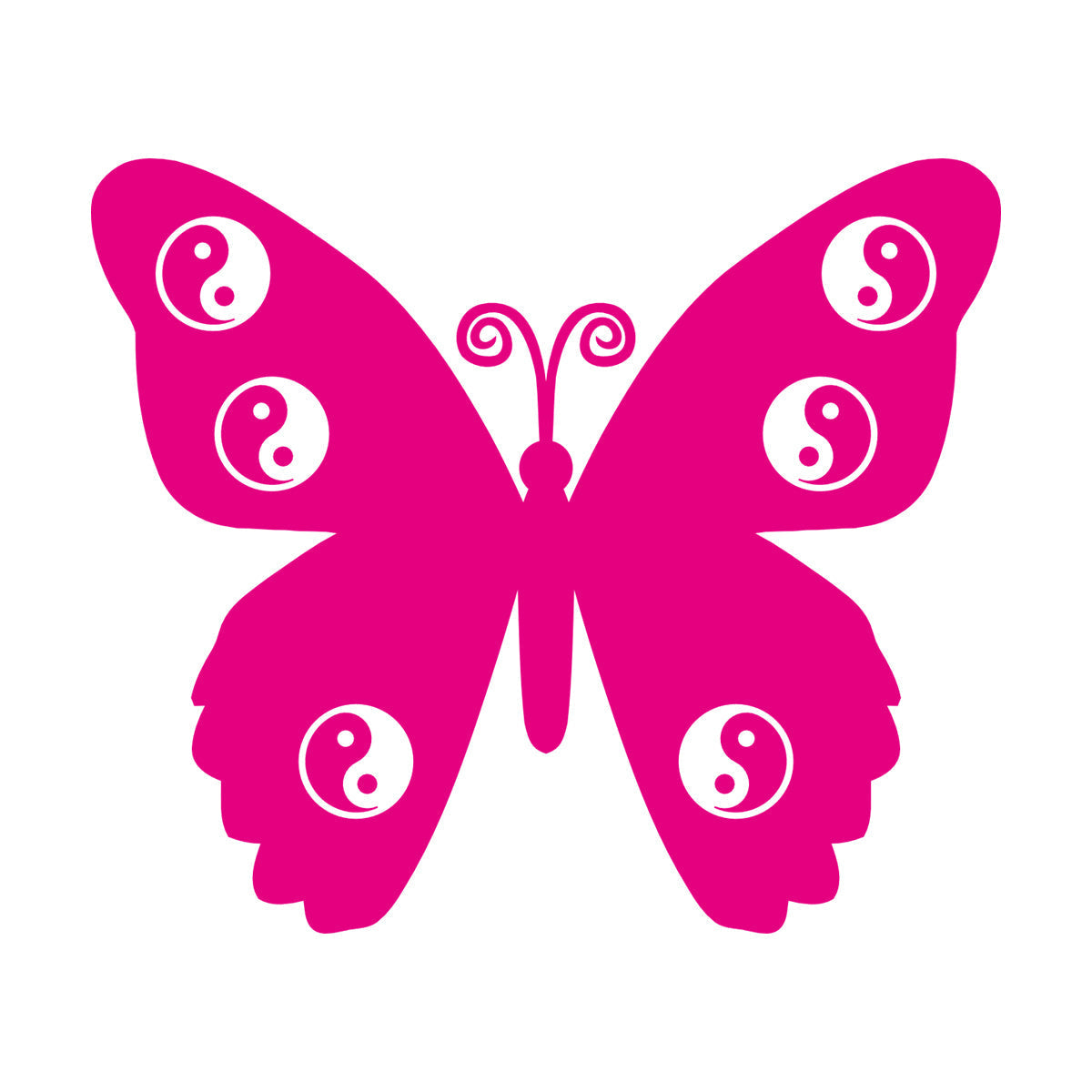 Zen Butterfly Yin Yang Yoga Meditation Room Wall Stickers Paster Paper Multi Color Selection