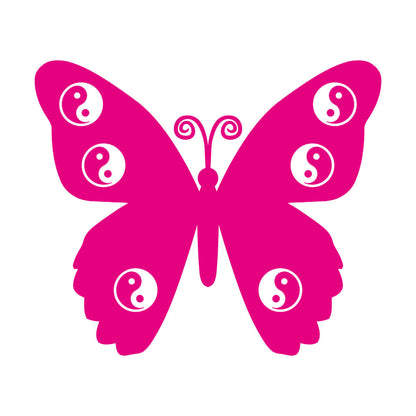 Zen Butterfly Yin Yang Yoga Meditation Room Wall Stickers Paster Paper Multi Color Selection