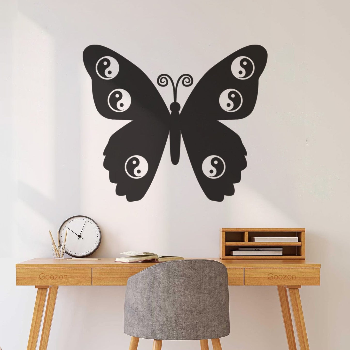 Zen Butterfly Yin Yang Yoga Meditation Room Wall Stickers Paster Paper Multi Color Selection