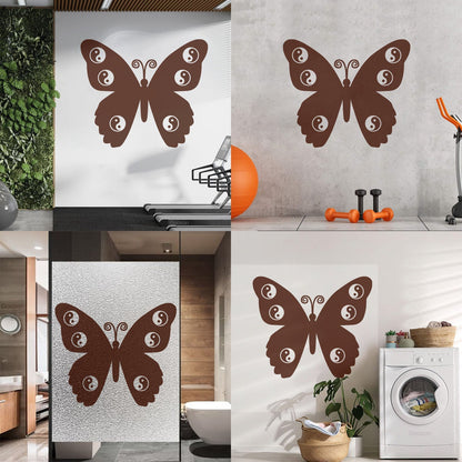 Zen Butterfly Yin Yang Yoga Meditation Room Wall Stickers Paster Paper Multi Color Selection