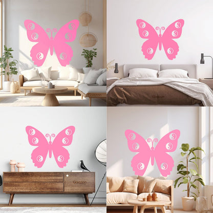 Zen Butterfly Yin Yang Yoga Meditation Room Wall Stickers Paster Paper Multi Color Selection