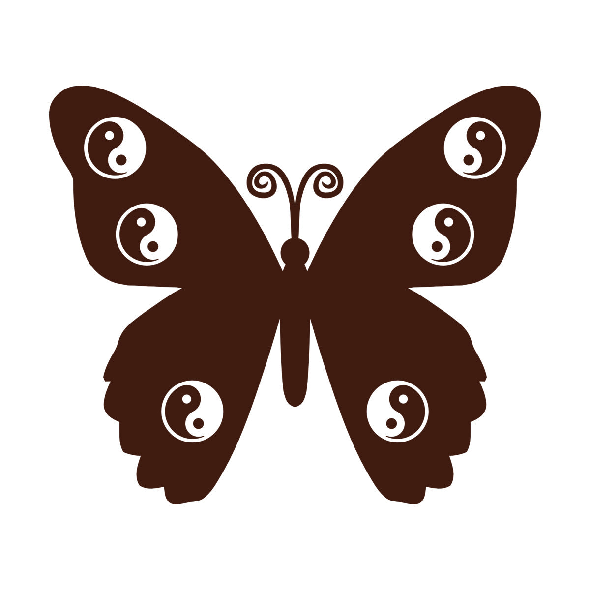 Zen Butterfly Yin Yang Yoga Meditation Room Wall Stickers Paster Paper Multi Color Selection