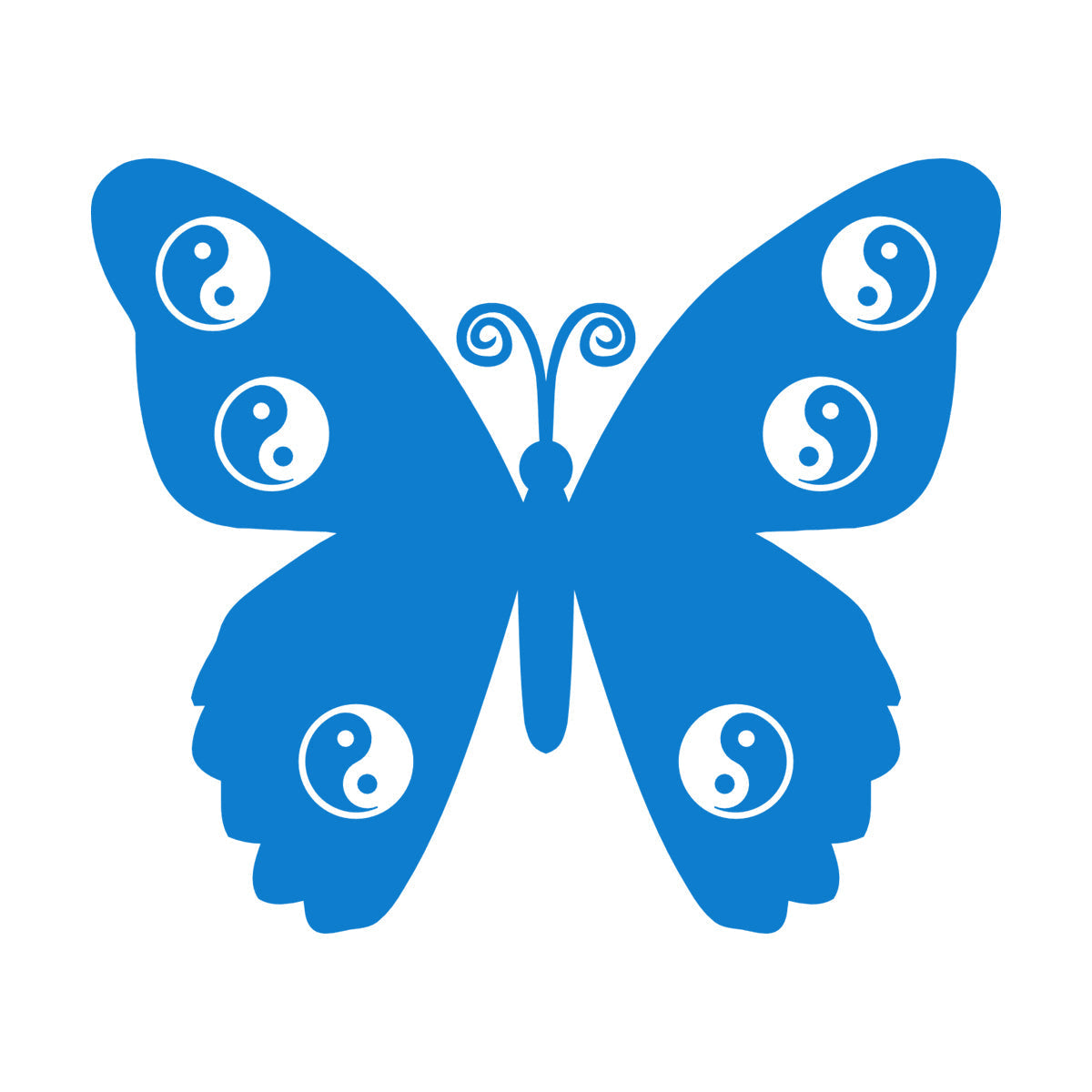 Zen Butterfly Yin Yang Yoga Meditation Room Wall Stickers Paster Paper Multi Color Selection