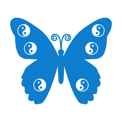 Zen Butterfly Yin Yang Yoga Meditation Room Wall Stickers Paster Paper Multi Color Selection