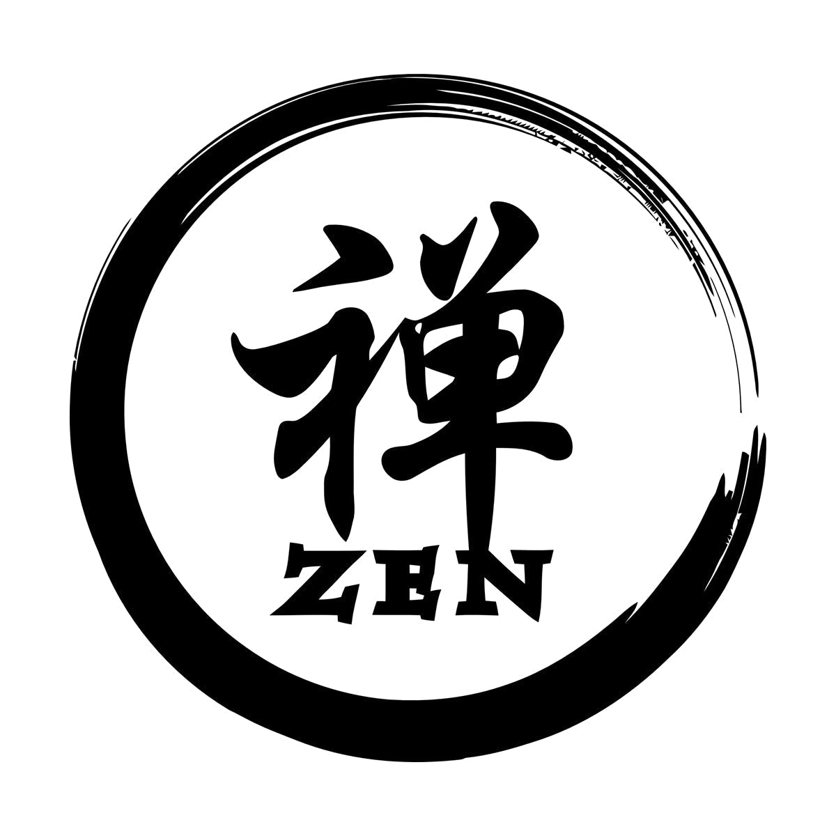 Engraving Stickers Zen Enso Circle Calligraphy Hieroglyph Asian It Won'T Fall Off